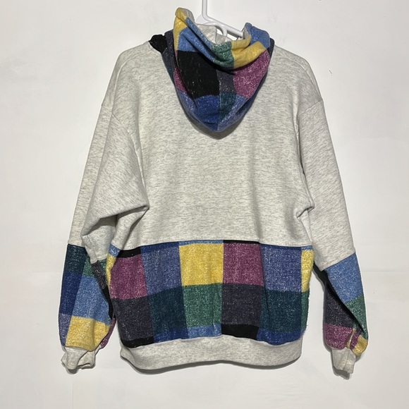 Vintage Myrtle Beach South Carolina Golf Plaid Zip Up Hooded Sweatshirt Size XL - Picture 10 of 12